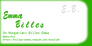 emma billes business card